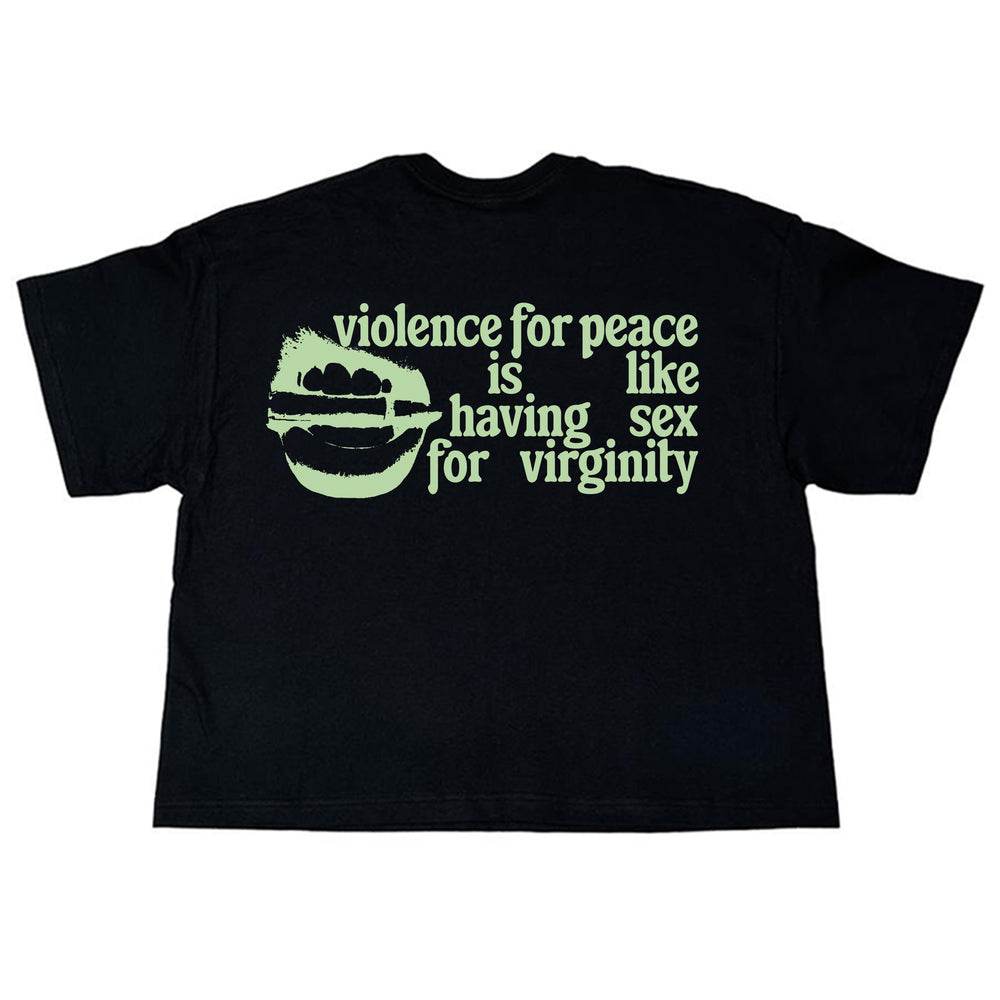 VIOLENCE FOR PEACE T-SHIRT (GLOW IN THE DARK)