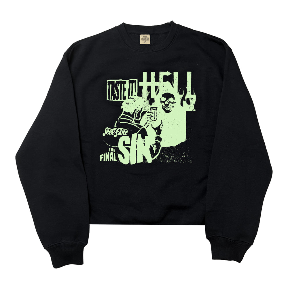 HELL ON THE ROCKS CREWNECK (GLOW IN THE DARK)